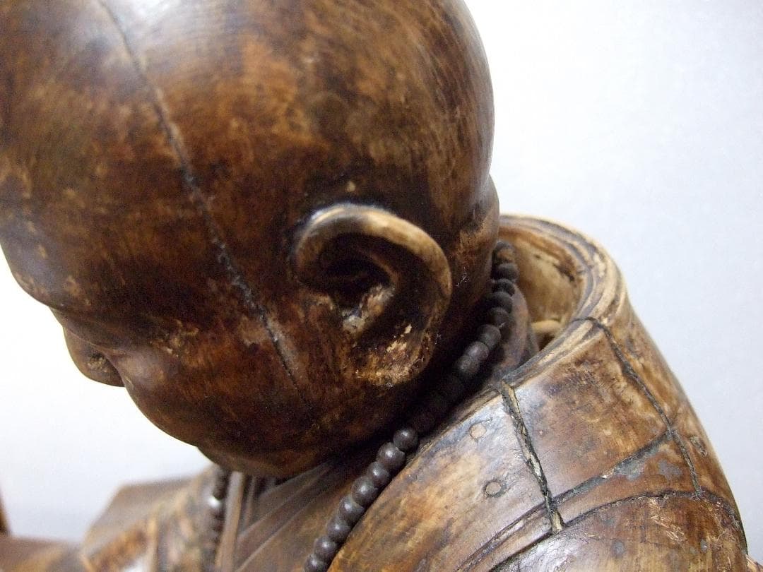 時代物 木造 玉眼 座像 仏像 寄木 仏教美術 木彫り