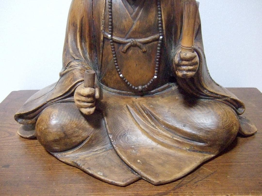 時代物 木造 玉眼 座像 仏像 寄木 仏教美術 木彫り