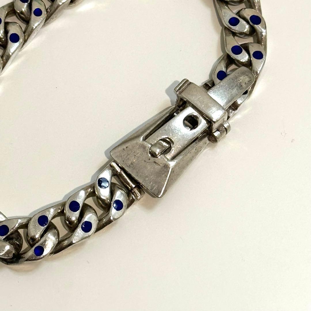 極上　ヴィンテージ　ベルト　ブレスレット　シルバー925 サファイア