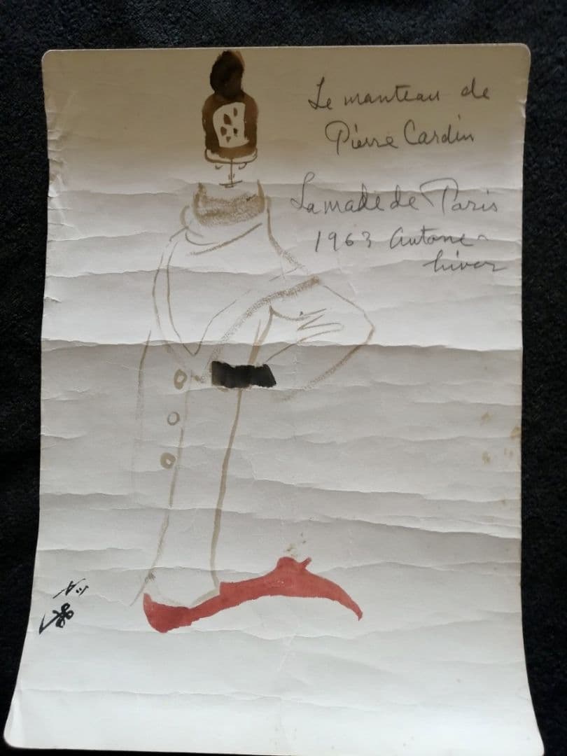 長沢節 ファッションデッサン画 直筆 一点物 真筆品