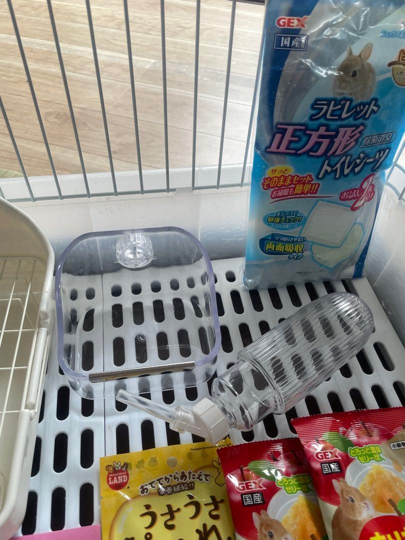 小動物飼育セット　ゲージ　ペットキャリー　うさぎおやつ　リード　トリマー　爪切り