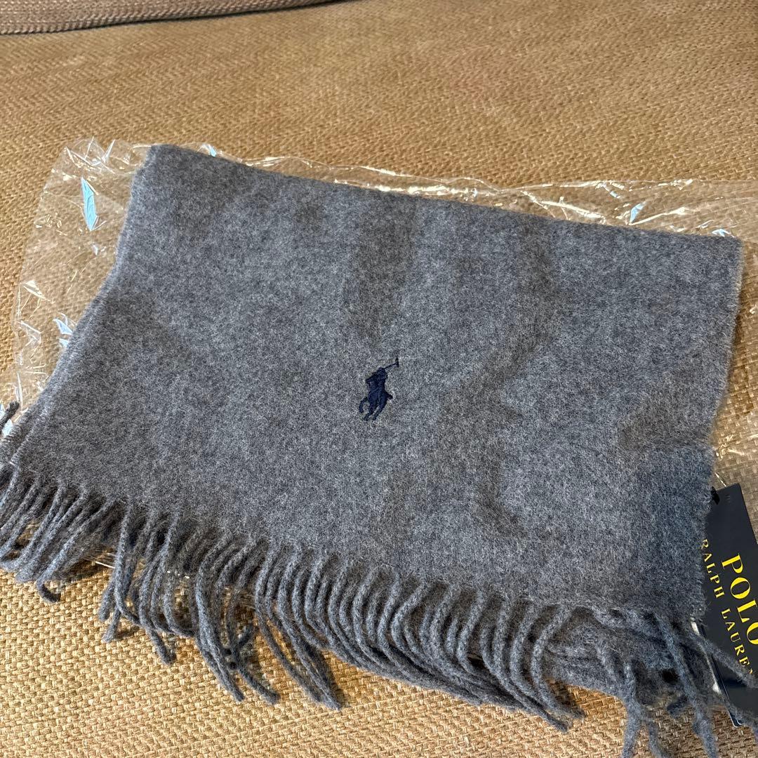 Polo Ralph Lauren マフラー グレー/ネイビー O/S
