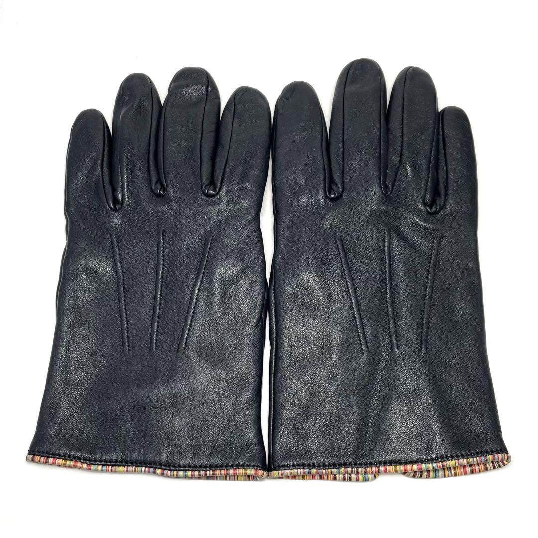 Paul Smith タッチパネル対応 手袋 黒色 ブラック 羊革・カシミヤ製