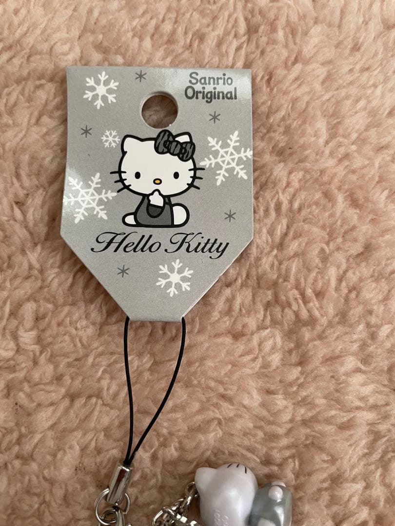 ハローキティ ファー付きミトンストラップ