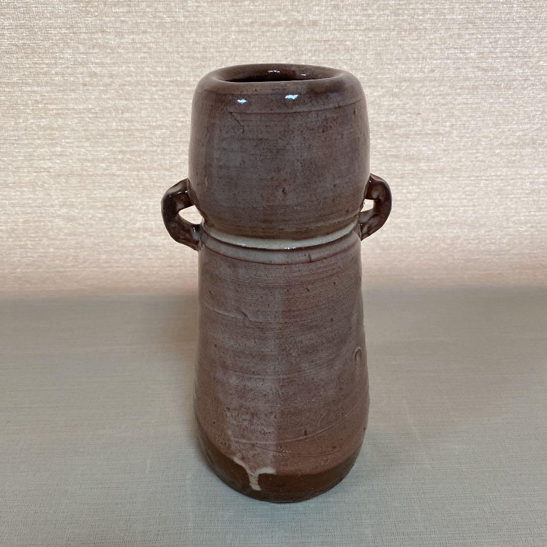 萩　耳附花入　「坂倉新兵衛」作　N o8