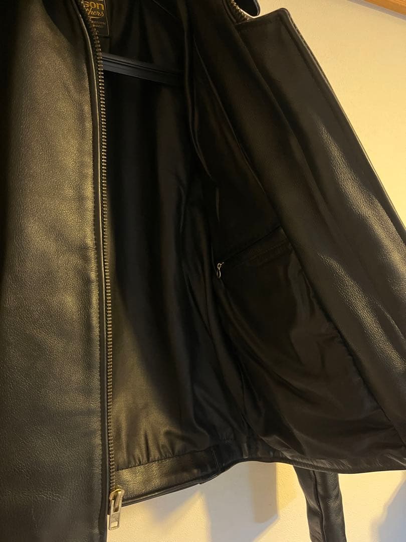 Vanson Leathers 黒　シングルライダースジャケット　サイズ38