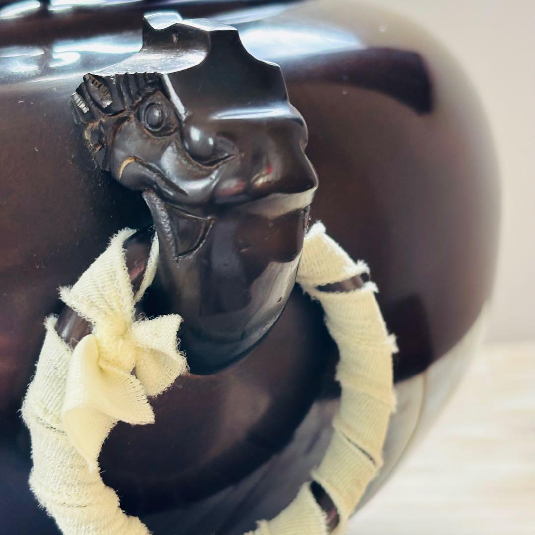 美品　人間国宝　高橋敬典　茶釜　唐津鬼面風炉　香峰　茶道具　風炉釜　茶の湯釜