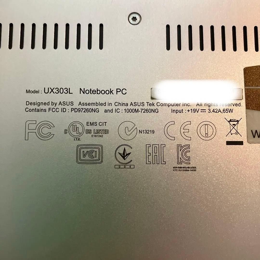 オフィス付 ASUS ZenBook UX303L corei5 13.3型