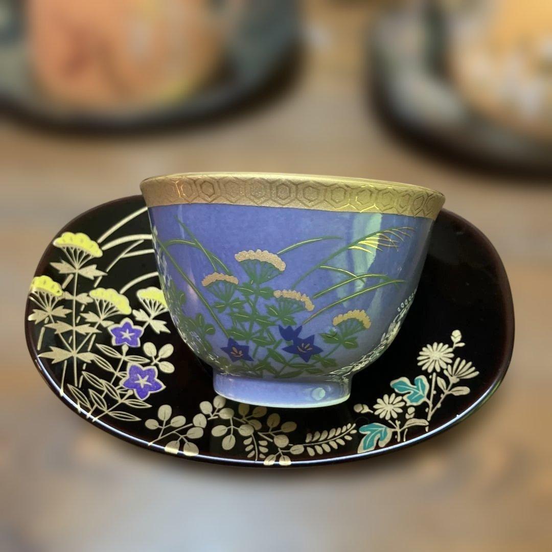 源氏物語　茶道具セット 急須と茶碗5個　清兵衛窯