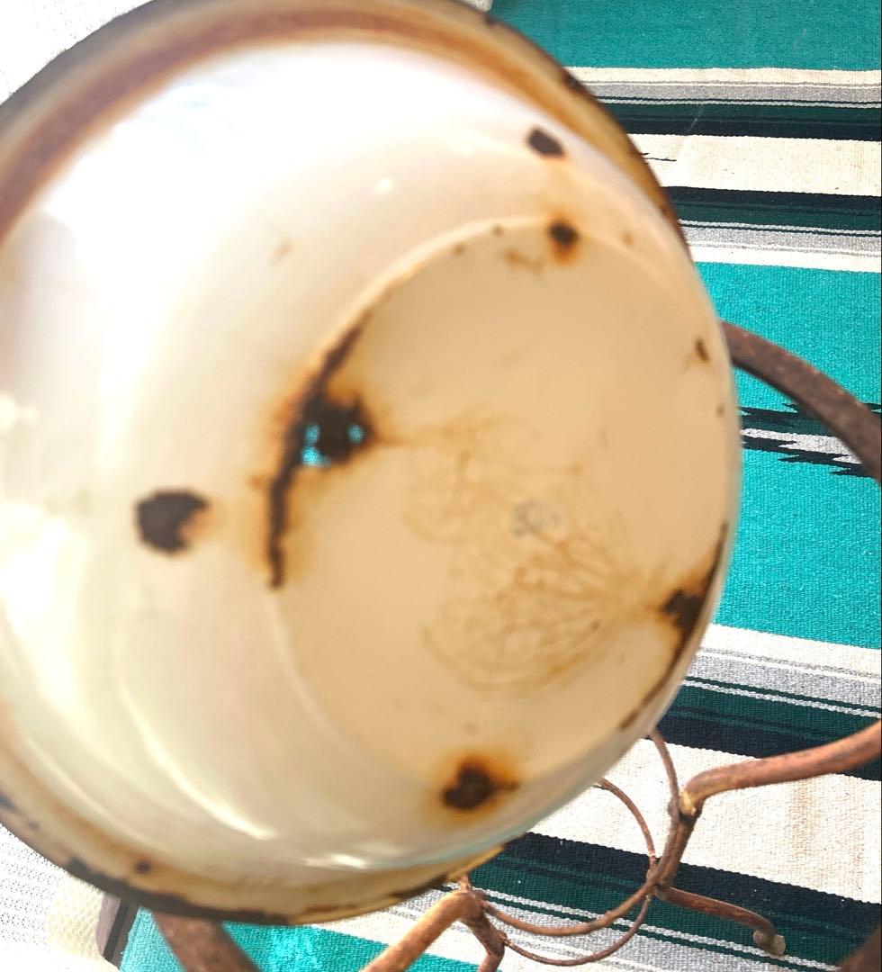 アンティーク消毒ホーロースタンド　レトロ