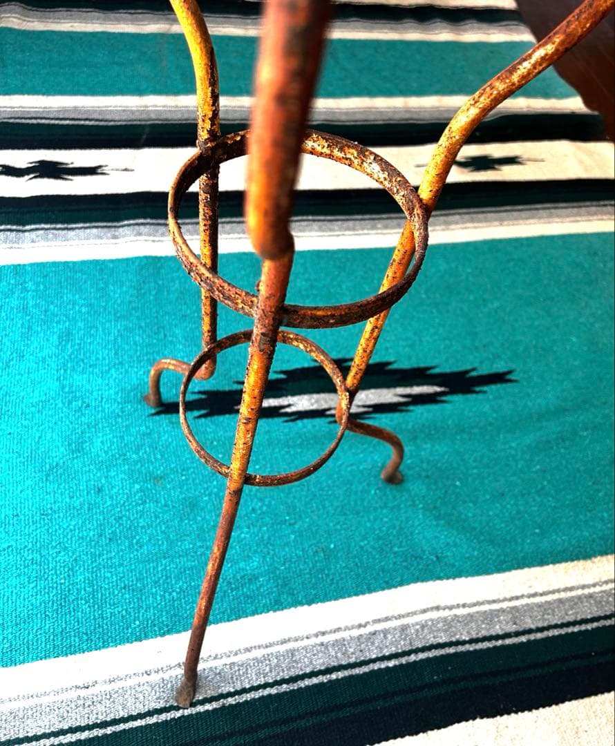 アンティーク消毒ホーロースタンド　レトロ