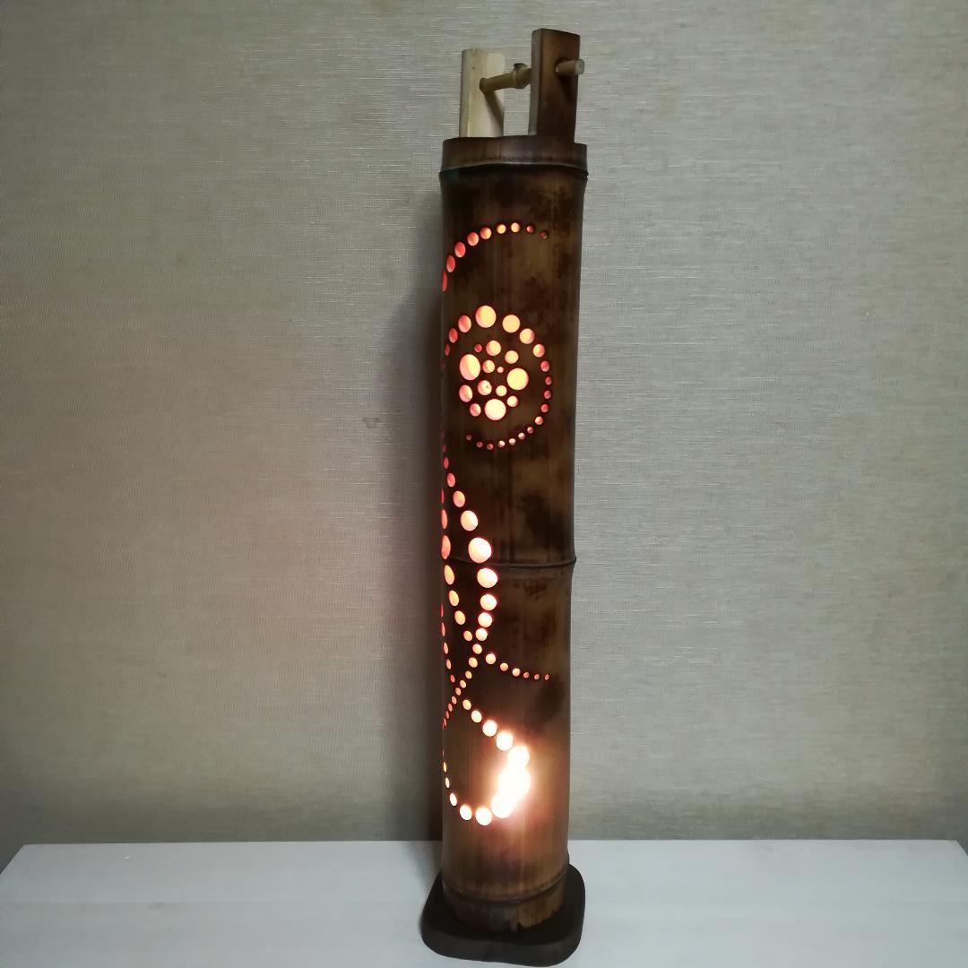 癒し灯火　竹灯籠　No23062