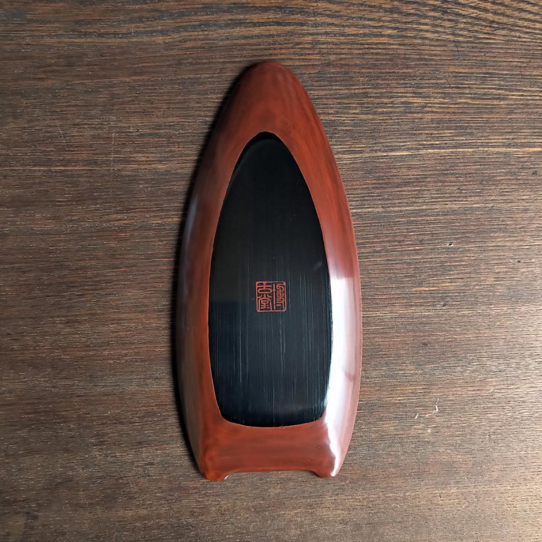 【鎌倉彫　博古堂　船形　銘々皿　x5枚】