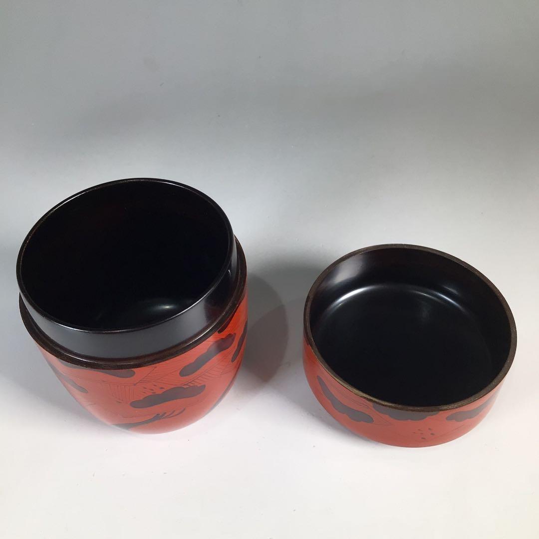 Ｎ６３９　棗　『塗師　岡本陽斎作』『玄々斎好』『曙棗』　共箱　茶道具