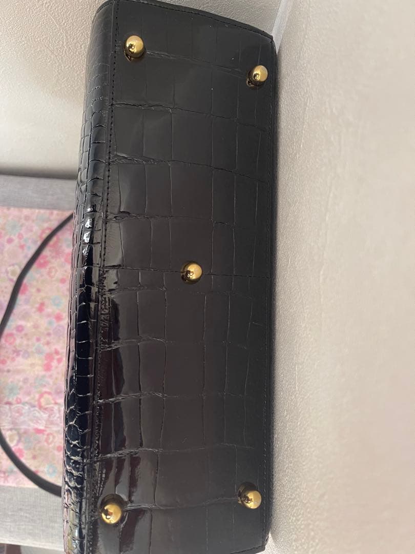 専用　JRA 最高峰 ポロサス クロコダイル 2WAY ハンドバッグ　ブラック