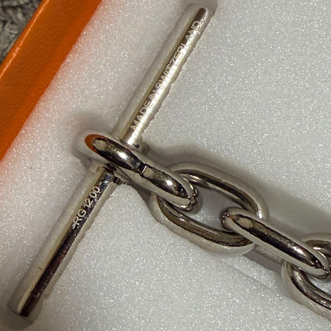 【しゃずな】HERMES シェーヌダンクル キーリング カラビナ