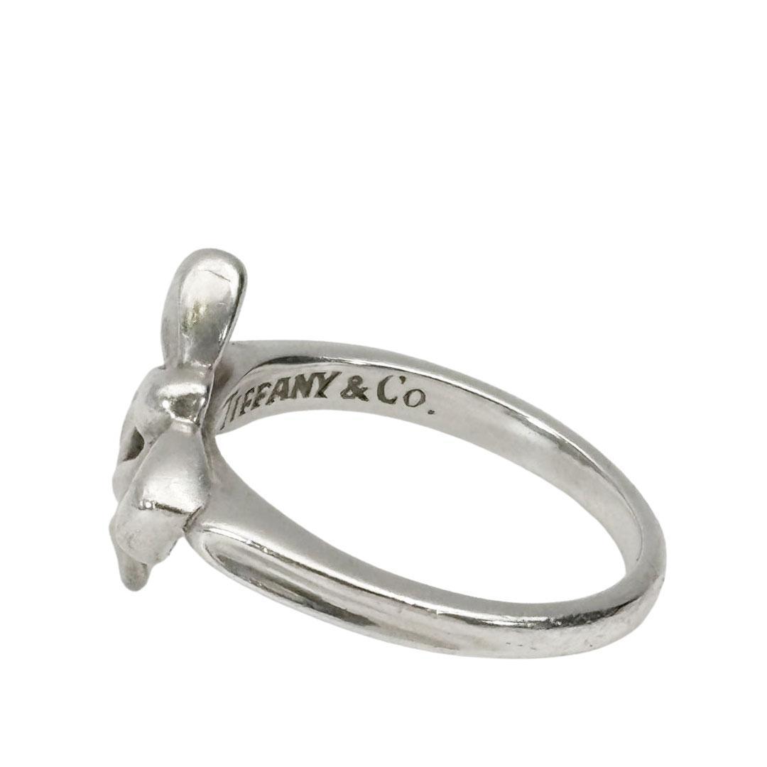 【美品】ティファニー リボンモチーフリング 指輪 1990年 シルバー 8M18