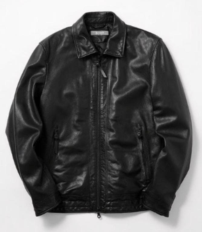 ほぼ新品ナノユニバース■中綿オイルドレザー SライダースMブラック/サーモライト