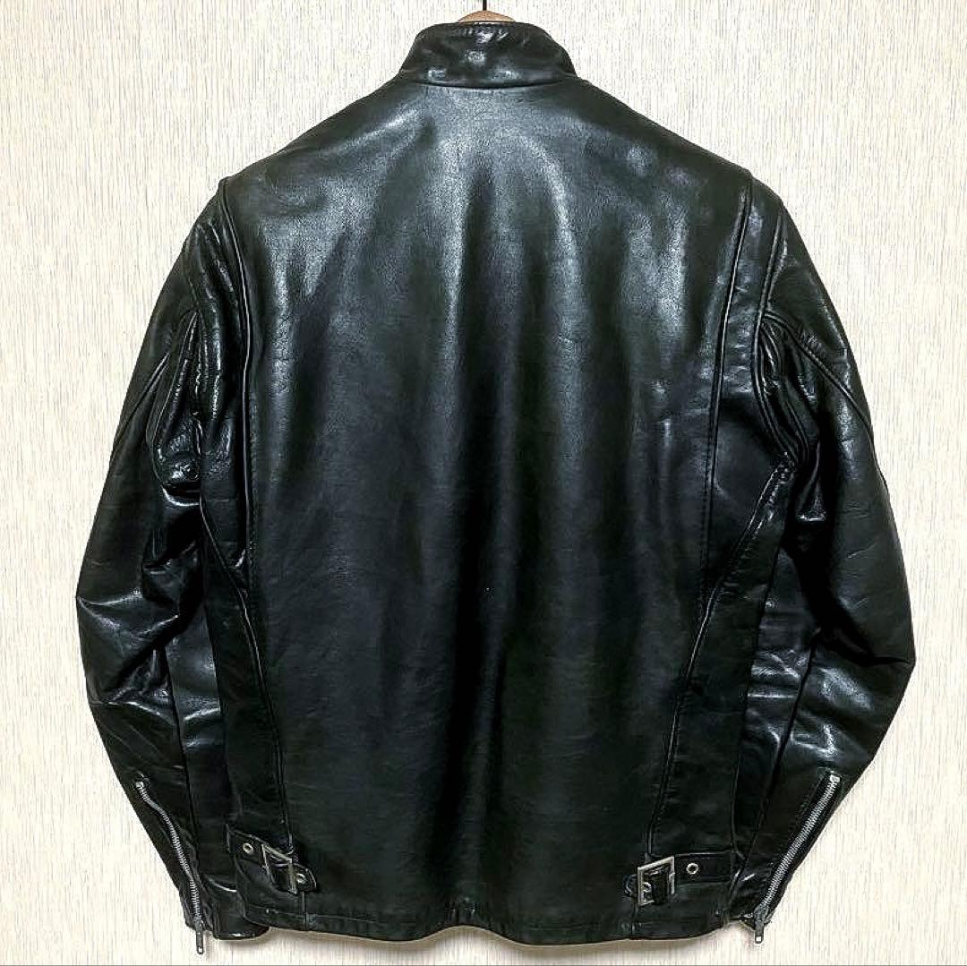 ボアライナー付 schott ショット 141 立襟黒革シングルライダース 34