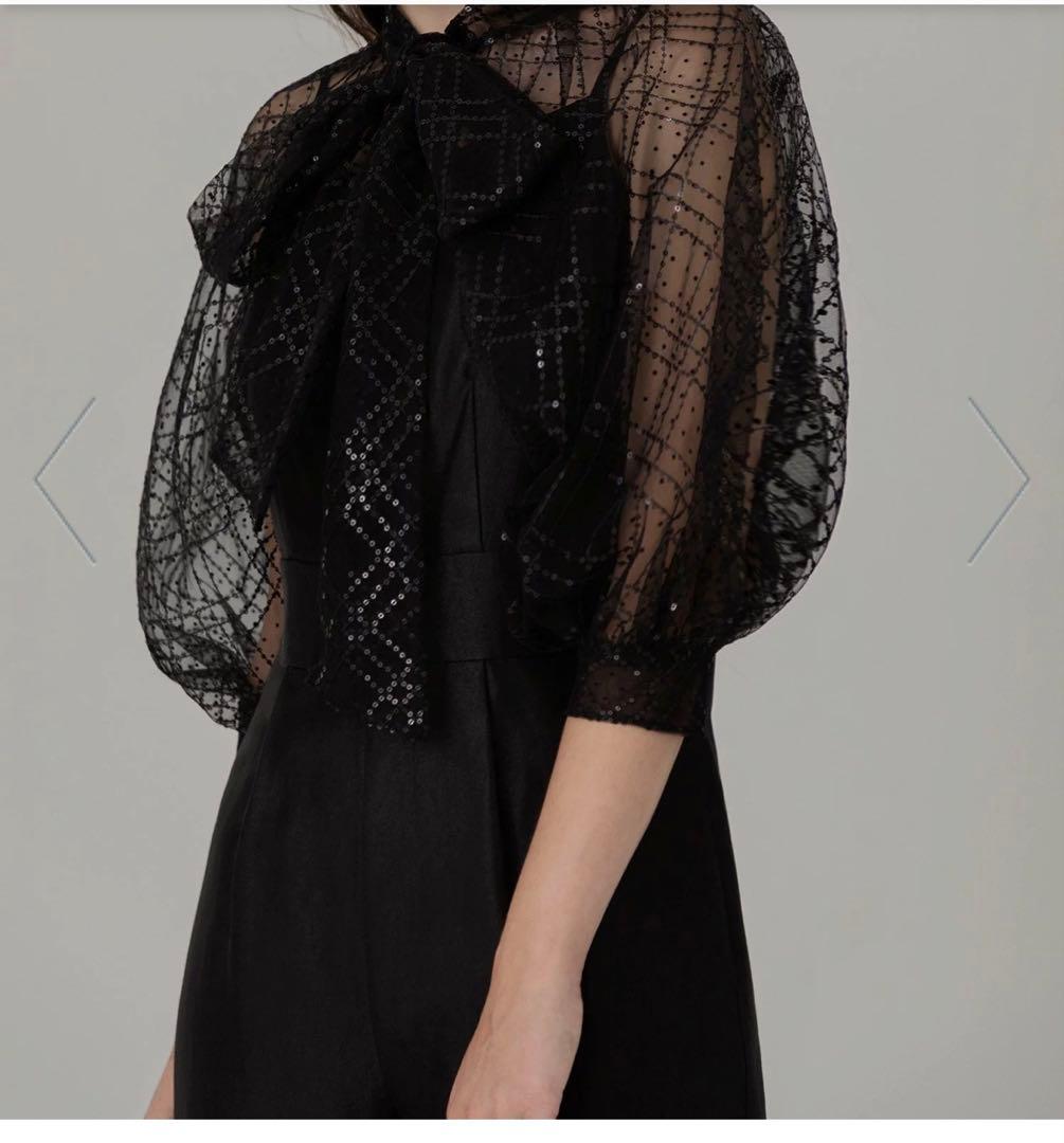 Leja ブラックオールインワン パーティードレス