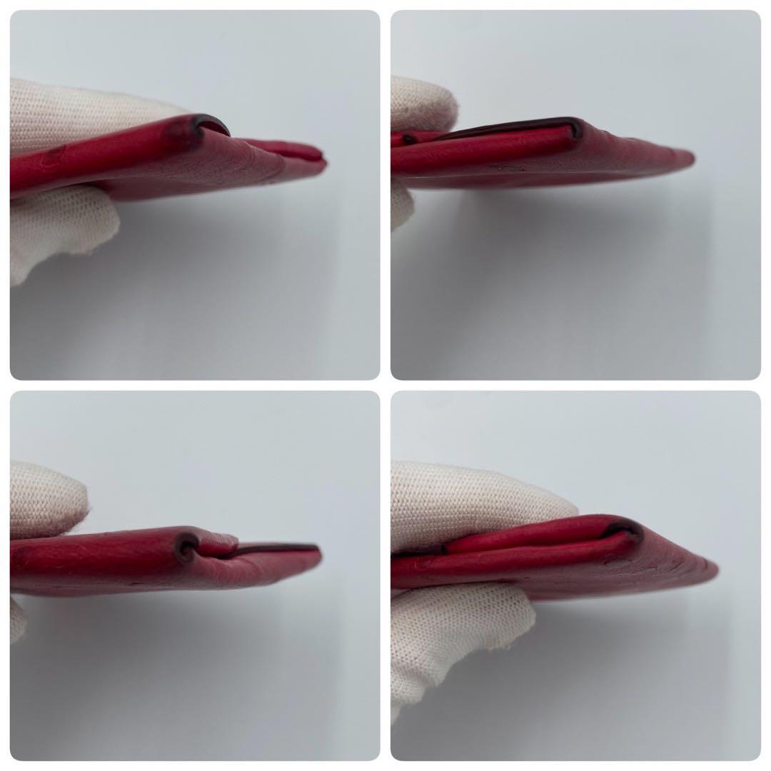 美品　HERMES エルメス　ケース　オーストリッチ　レッド　70