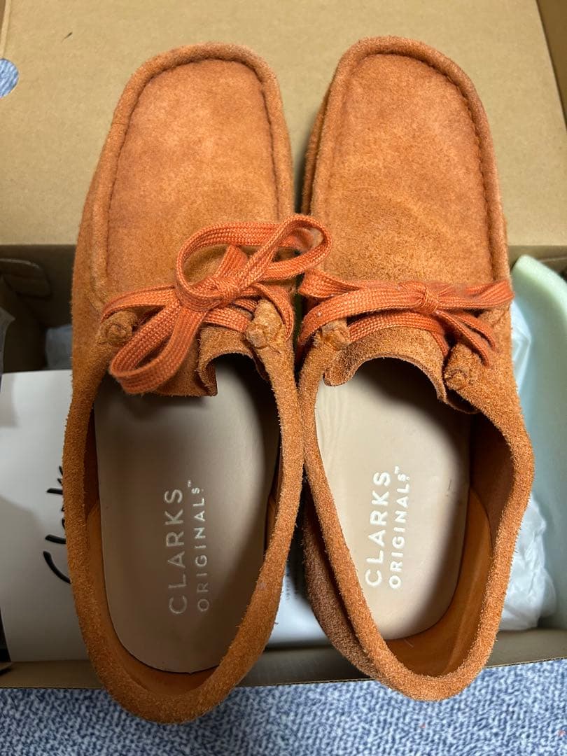 靴 Clarks Wallabee Burnt Orange 25.5cm