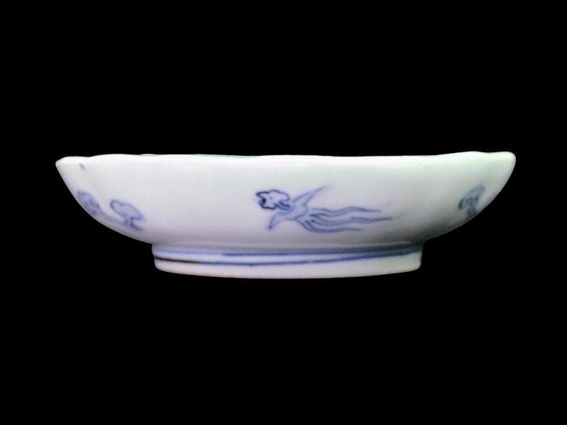 古伊万里 金襴手　鳳凰に龍の図　4寸皿　４枚　D43AS-fbuy5