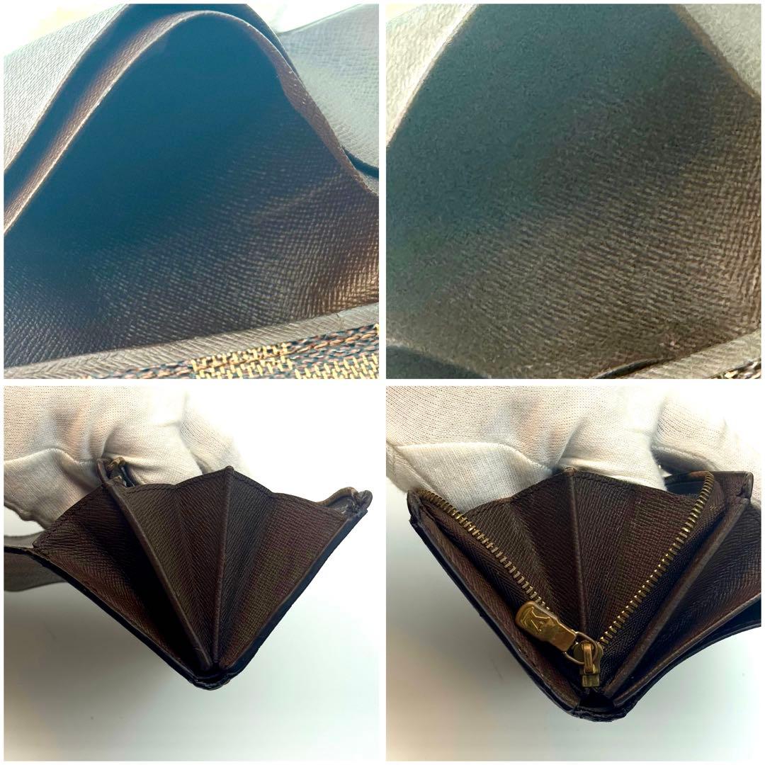 【お買得】 ルイヴィトン ダミエ ポルトモネ トレゾール 二つ折り財布