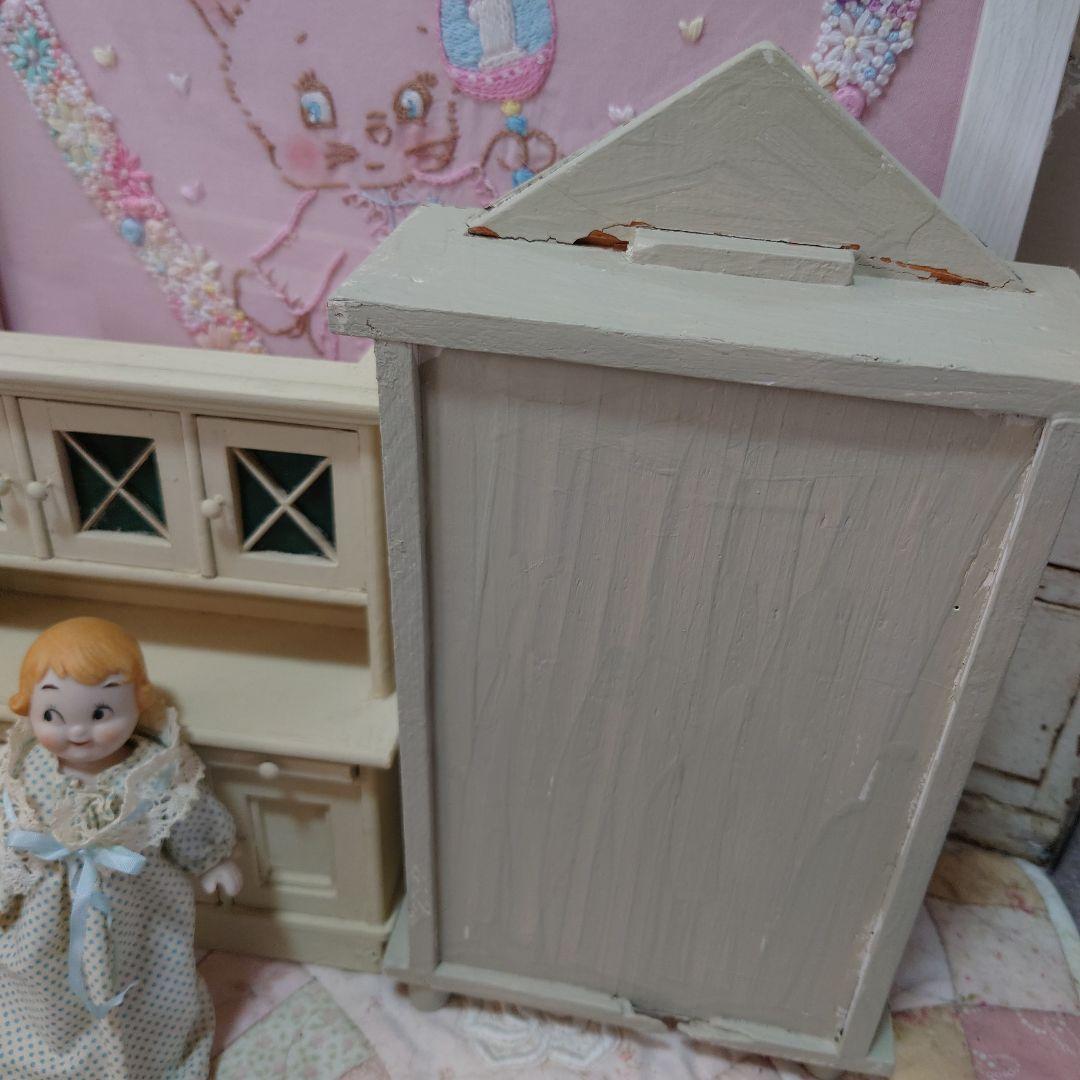ヴィンテージ、ドールハウス、ドール用キャビネット