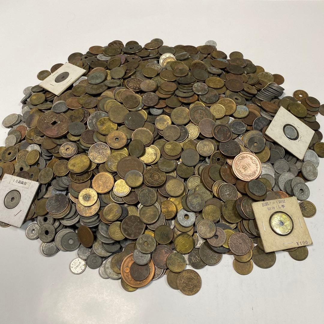 日本の古銭 明治 大正 昭和 レトロ まとめ売り 正味5.5kg NO.43