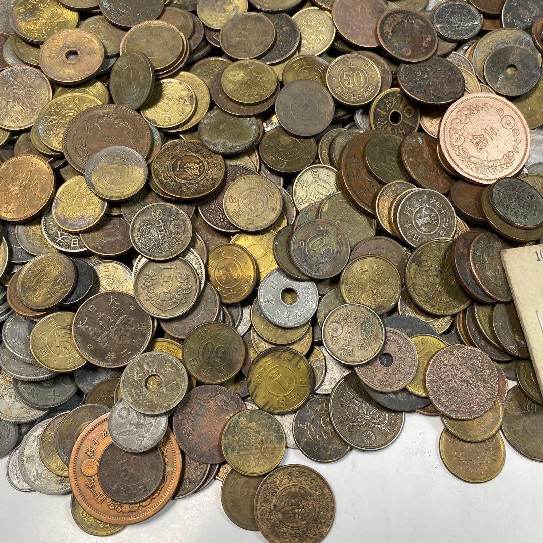 日本の古銭 明治 大正 昭和 レトロ まとめ売り 正味5.5kg NO.43
