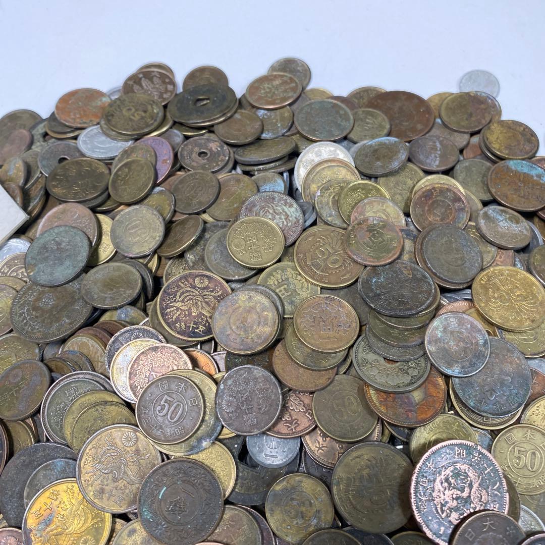 日本の古銭 明治 大正 昭和 レトロ まとめ売り 正味5.5kg NO.43