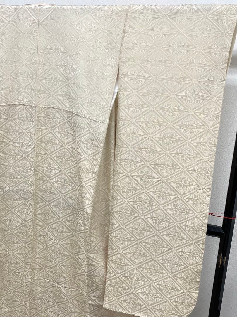 無地振袖 紋意匠 シンプル くすみカラー 向鶴 身丈161cm 撥水加工済