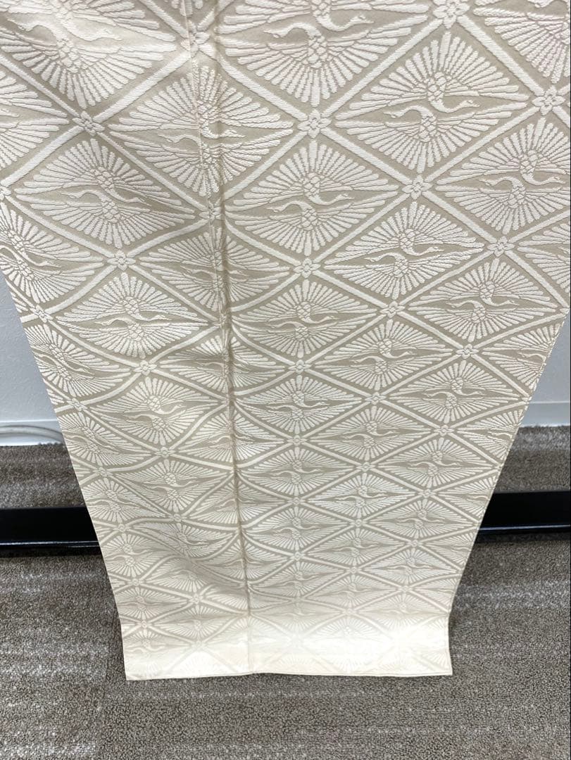 無地振袖 紋意匠 シンプル くすみカラー 向鶴 身丈161cm 撥水加工済