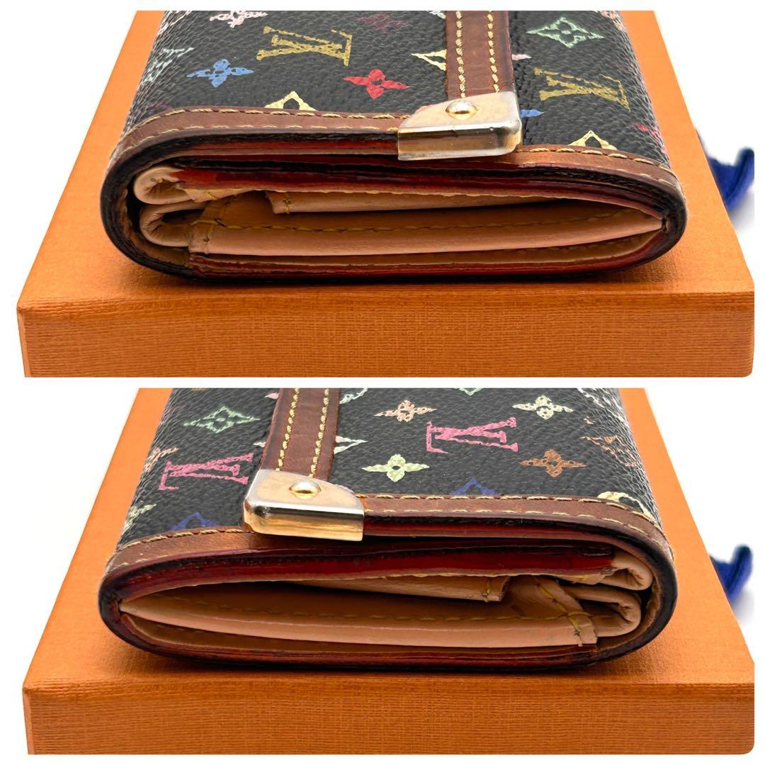 美品✨ ルイヴィトン ケース ポルトモネ プラ マルチカラー 人気の黒✨