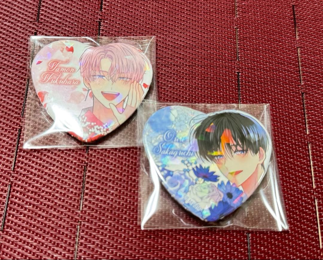 多聞くん今どっち!? オンリーショップ ホログラムハート缶バッジ 桜利 多聞