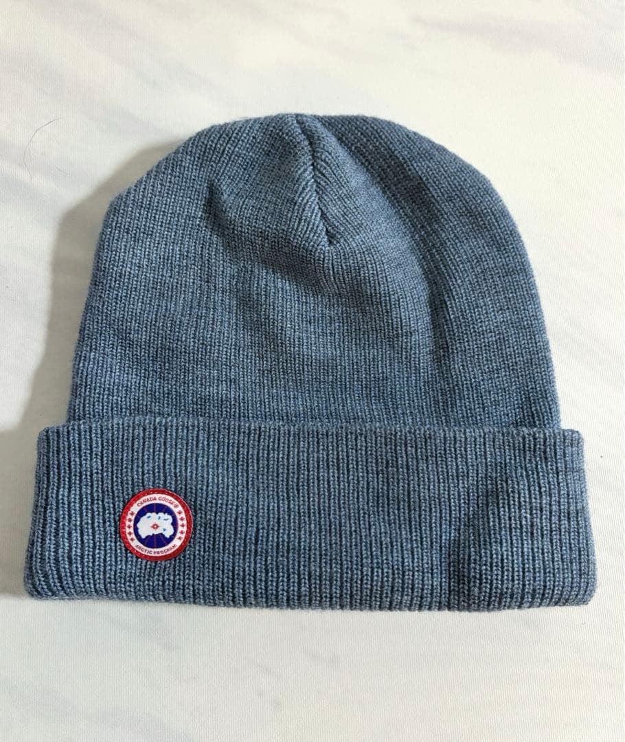   カナダグース　ニット帽　ブルーグレー