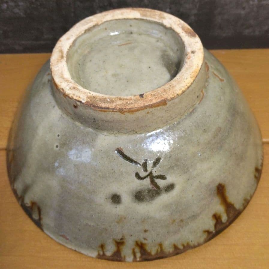 人間国宝 金城次郎 壷屋焼マカイ 栞 共箱 無傷 壺屋焼 やちむん 笑魚2匹