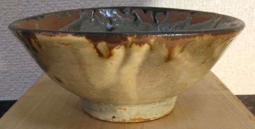 人間国宝 金城次郎 壷屋焼マカイ 栞 共箱 無傷 壺屋焼 やちむん 笑魚2匹