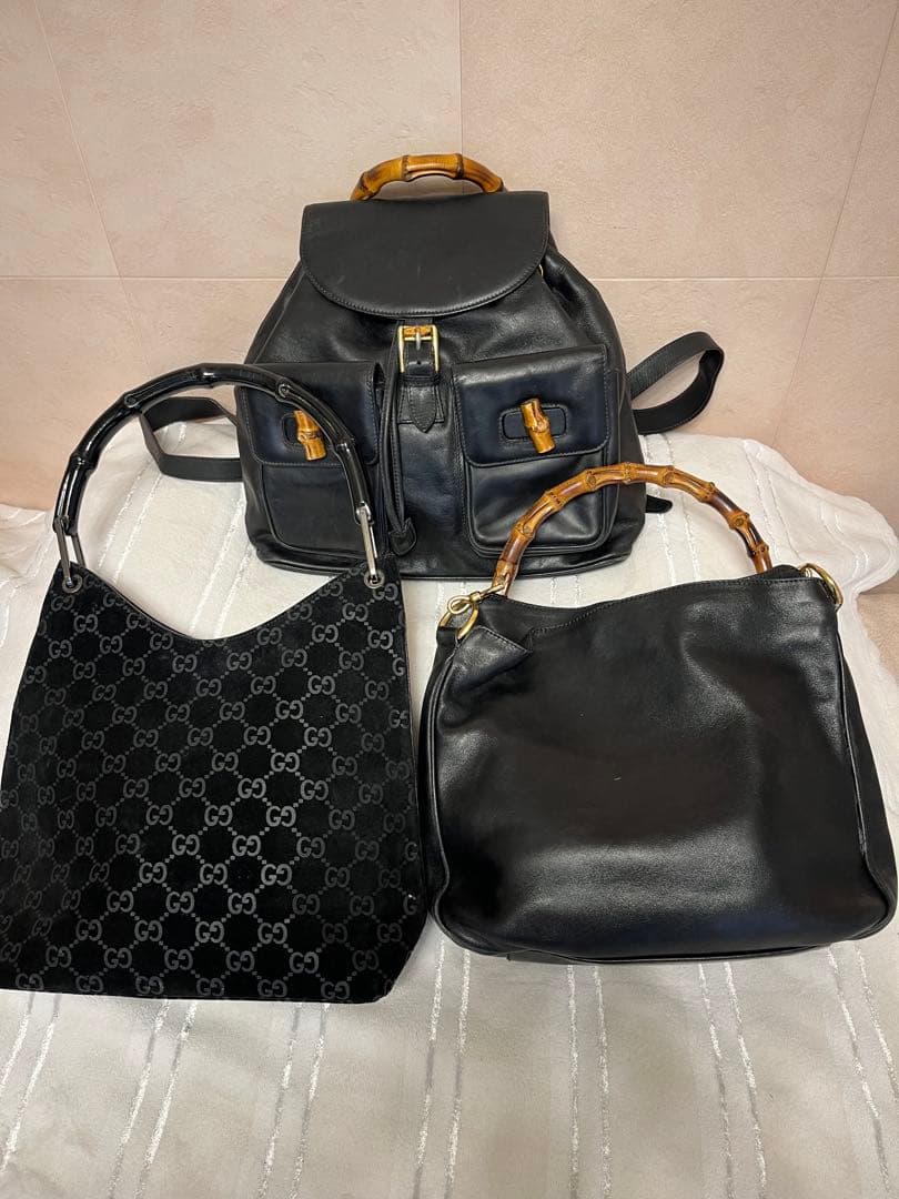 グッチバンブー3点セット (リュック、ハンドバッグ)