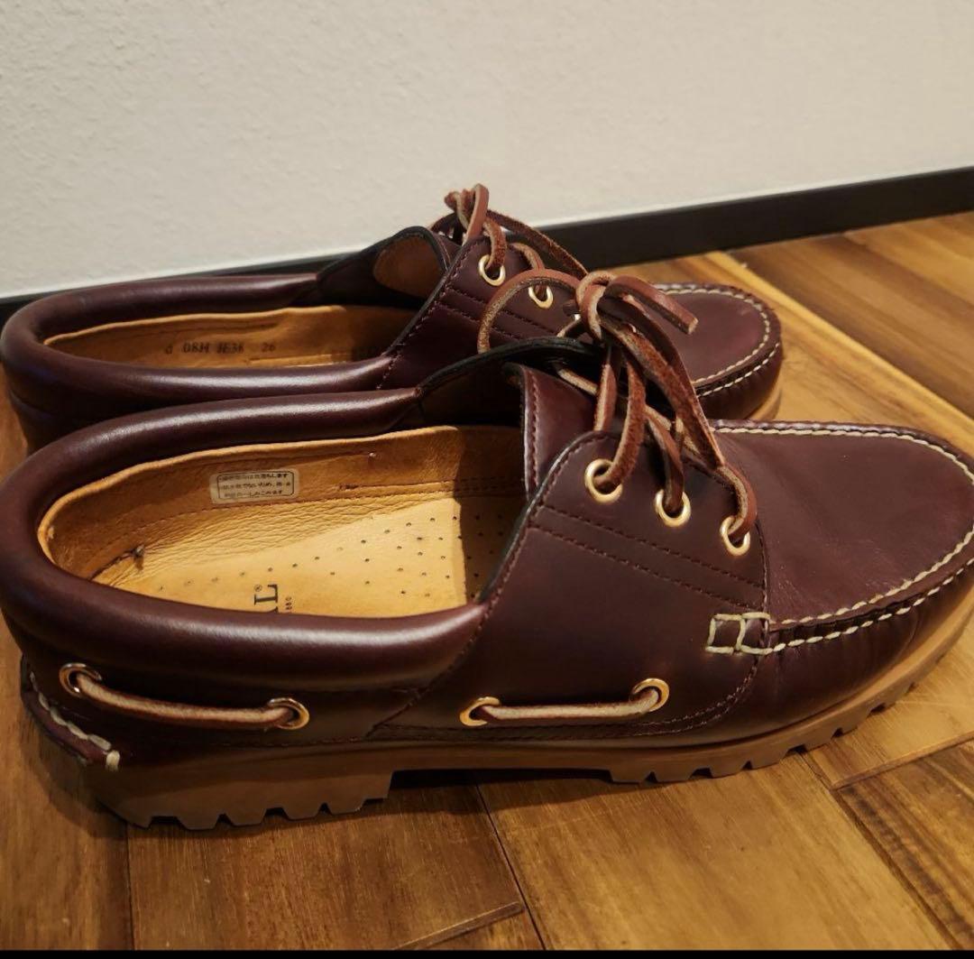 【美品】REGAL(リーガル) 26cm バーガンディ デッキシューズ