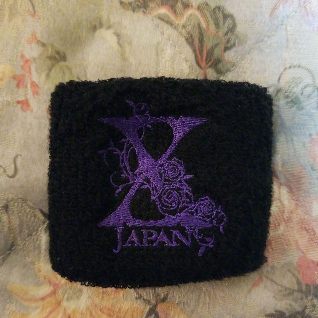 X JAPAN ロゴ リストバンド 紫　黒