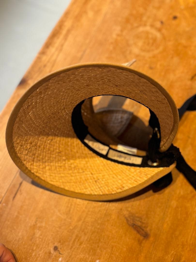 eLfinFolk 耳付きベージュ麦わら帽子 kids52