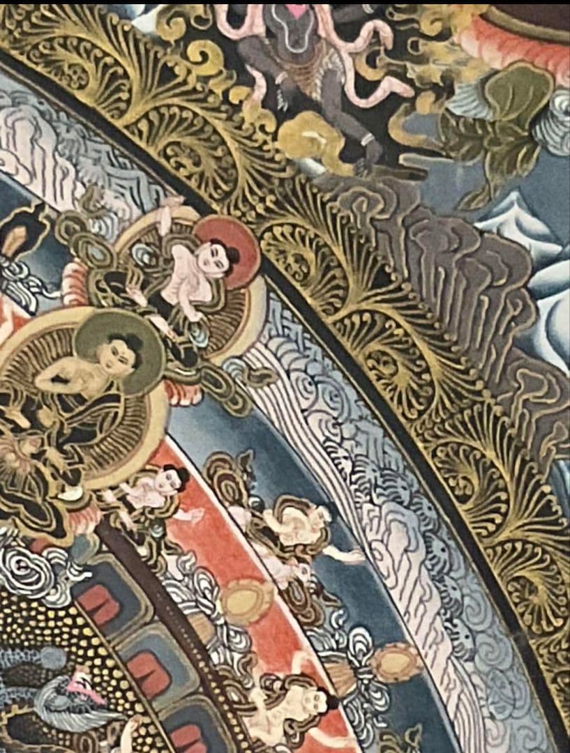 曼荼羅 特大 手描き 肉筆　絵画