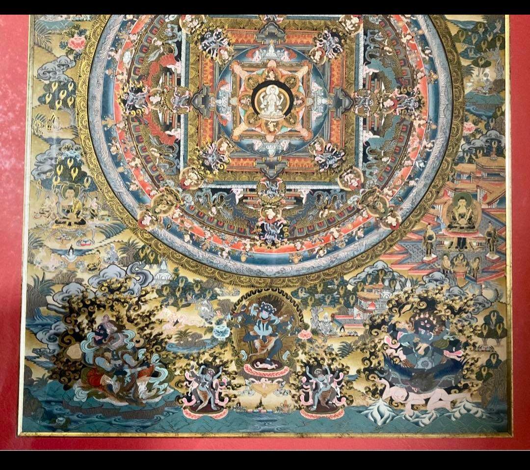 曼荼羅 特大 手描き 肉筆　絵画