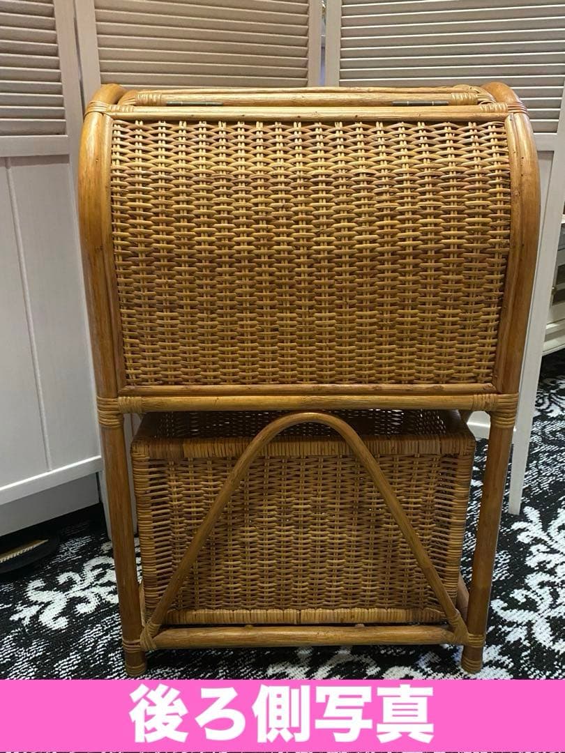 希少♦️お洒落 ラタン収納 ボックス♦️お部屋 リビング 脱衣所に♦️収納力♦️送料込