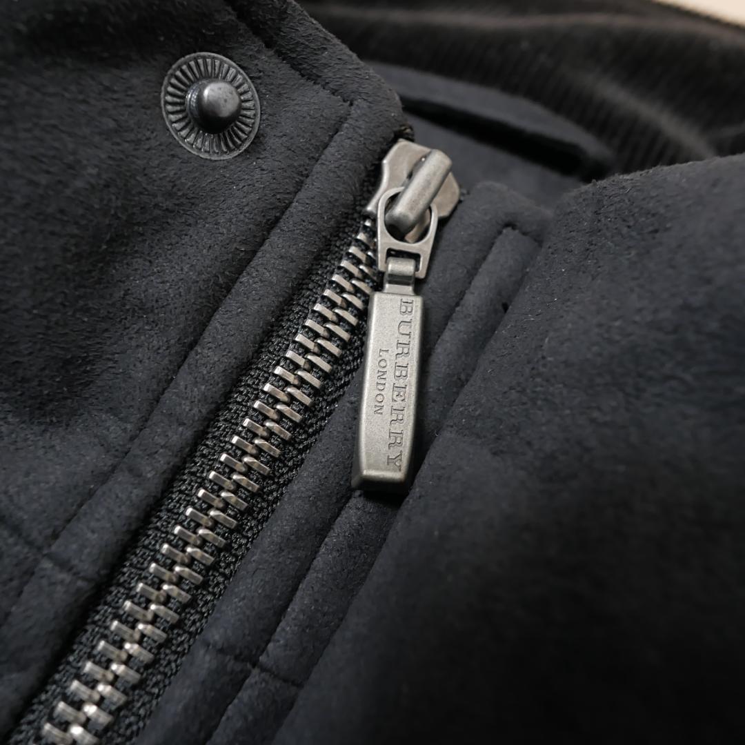 美品【バーバリー】2WAY ブルゾン LL ノバチェック ライナー付き ブラック