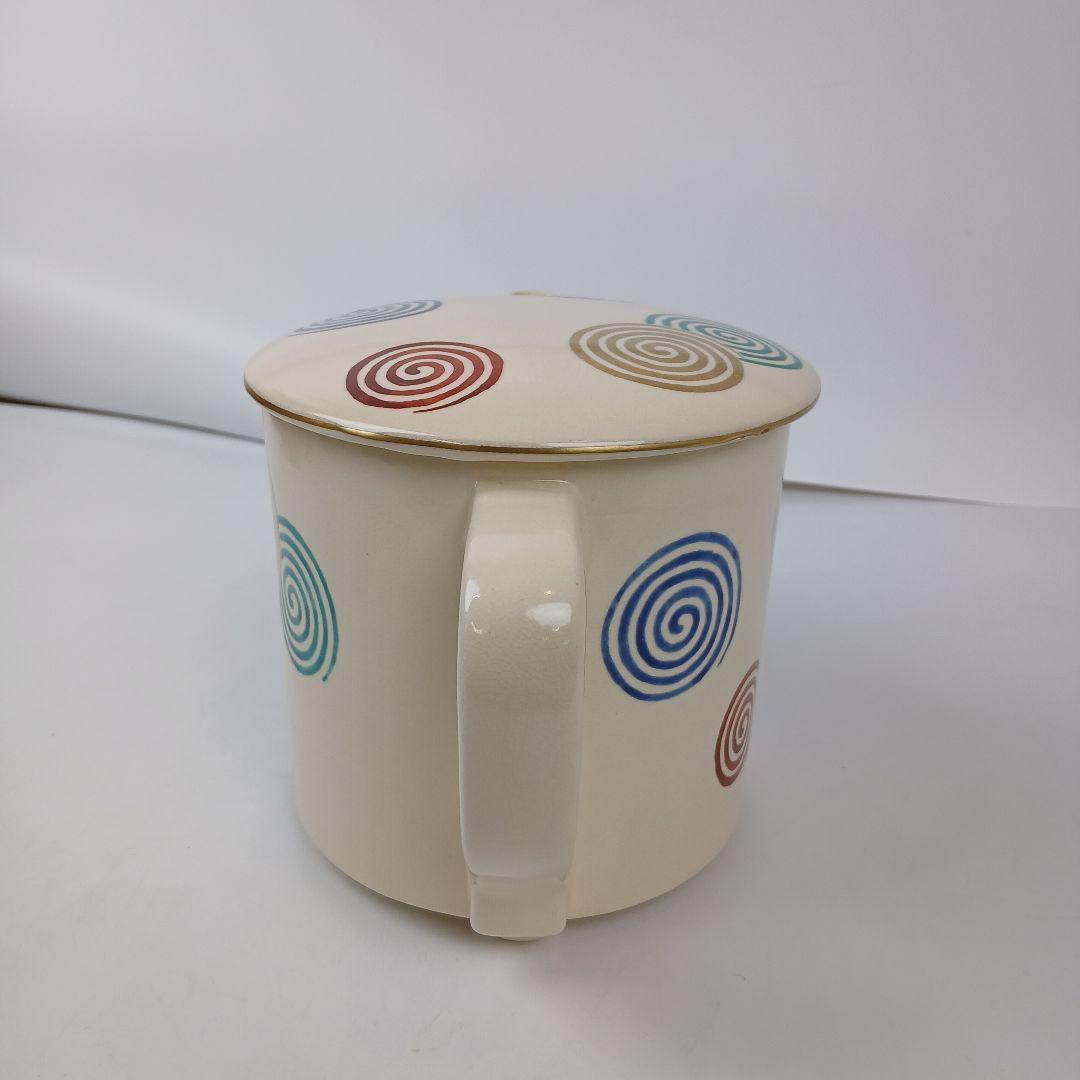 【美品】片口水次 茶道具 京焼 渦絵 山川巌 陶器製