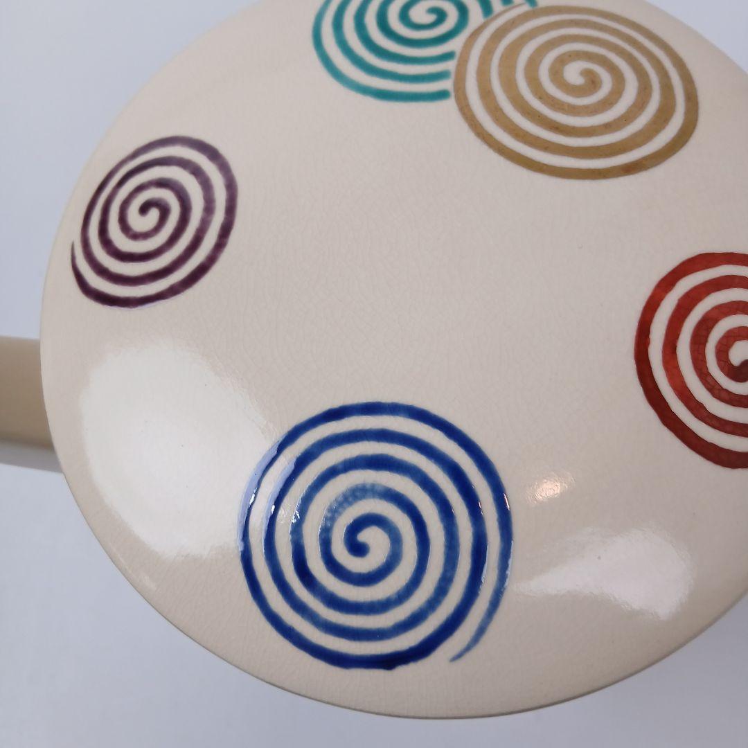 【美品】片口水次 茶道具 京焼 渦絵 山川巌 陶器製