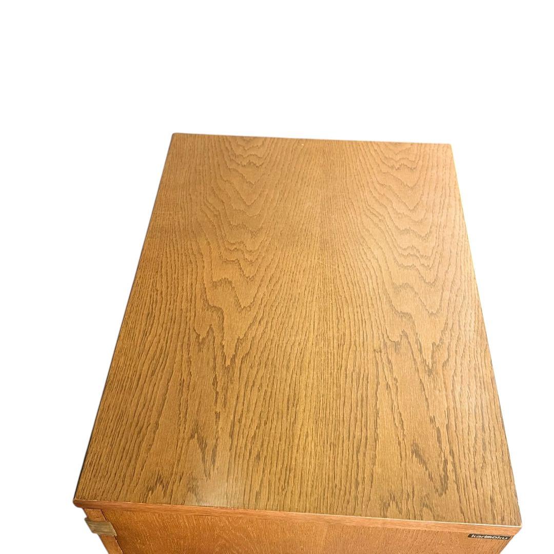 HR867 カリモク　キャビネット　両開き　ガラスキャビネット